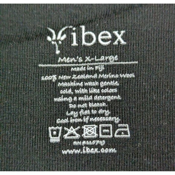 Ibex 1/4 Zip Pullover Mens XL Black Base Layer 100% New Zealand Merino Wool - Picture 3 of 5